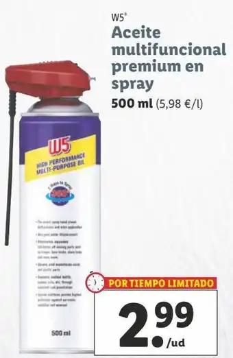 Lidl Aceite multiusos w5 oferta