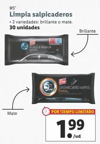 Lidl Limpia salpicaderos w5 oferta