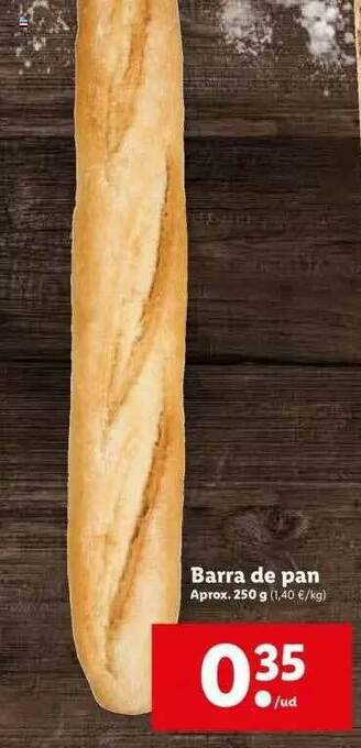 Lidl Barra De Pan 250g oferta