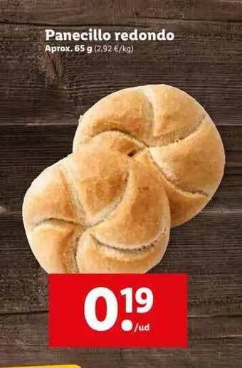 Lidl Panecillo Redondo 65g oferta