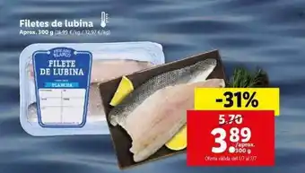 Lidl Filetes De Lubina 300g oferta