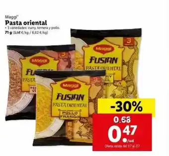 Lidl Maggi Pasta Oriental 71g oferta