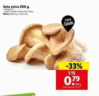 Lidl Seta Ostra 200g oferta