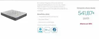 Beds El colchón wagner ofrece la máxima adaptabilidad gracias a su núcleo adapt tech confort plus que aporta confort y firmeza gra oferta
