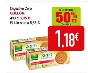Masymas La 2a unidad 50% dto digestive zero gullón oferta