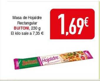 Masymas Masa de hojaldre rectangular buitoni oferta