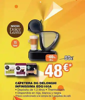 Expert Cafetera dg delonghi infinissima edg160a oferta