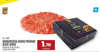 Makro Hamburguesa makro premium black angus oferta