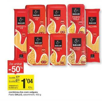 BonpreuEsclat 2a unitat -50% pasta gallo assortiment oferta