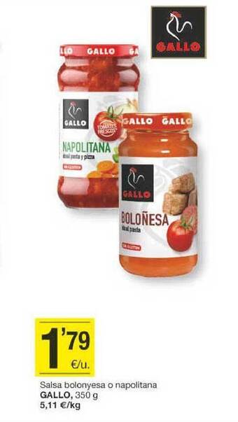 BonpreuEsclat Salsa bolonyesa o napolitana gallo oferta