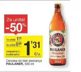 BonpreuEsclat 2a unitat -50% cervesa de blat alemanya paulaner oferta