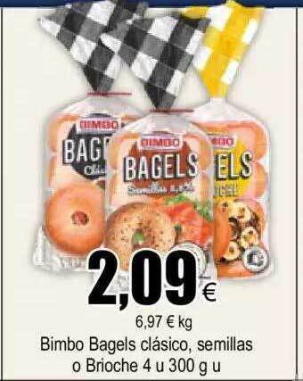 FROIZ Bimbo bagels clasico semillas o brioche oferta