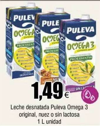FROIZ Leche desnatada puleva omega 3 original nuez o sin lactosa oferta