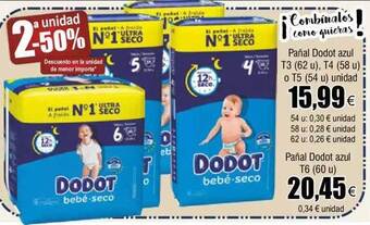 FROIZ Pañal dodot azul oferta