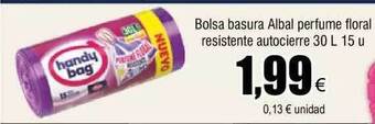 FROIZ Bolsa basura albal perfume floral resistente autocierre oferta