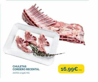 Chuletas cordero recental