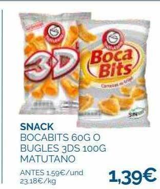 Snack bocabits o bugles 3ds matutano