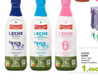 Hiper Usera Pascual leche entera - semi - desantada botella oferta
