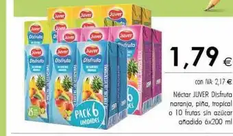 Cash Ifa Néctar juver disfruta naranja, piña, tropical o 10 frutas sin azúcar añadido oferta