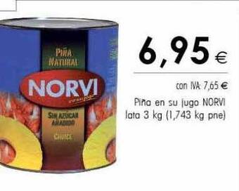 Cash Ifa Piña en su jugo norvi oferta