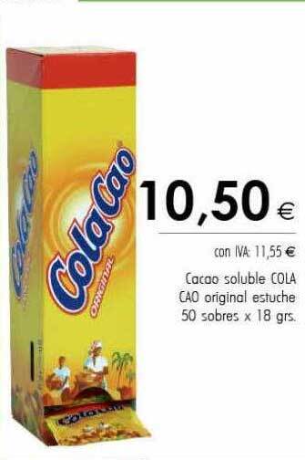 Cash Ifa Cacao soluble cola cao original estuche 50 sobres oferta