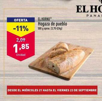 ALDI El horno hogaza de pueblo oferta