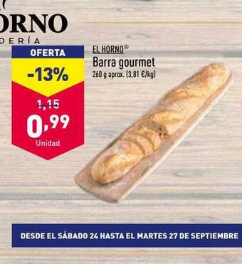 ALDI El horno barra gourmet oferta