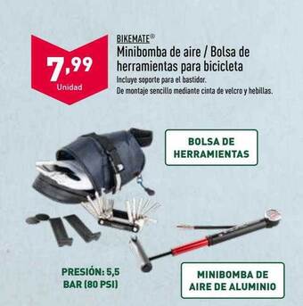 ALDI Bikemate minibomba de aire bolsa de herramientas para bicicleta oferta
