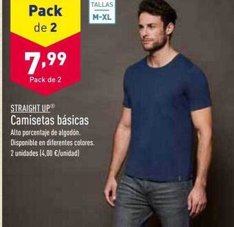 ALDI Straight up camisetas básicas oferta