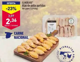 ALDI El mercado alas de pollo partidas oferta