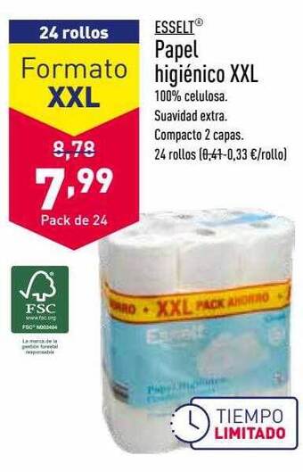 ALDI Esselt papel higiénico xxl oferta