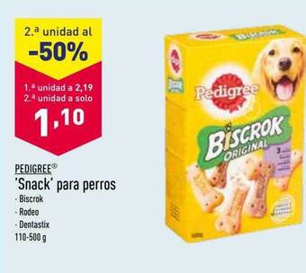 ALDI Pedigree 'snack' para perros oferta