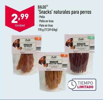 ALDI Baldo 'snacks' naturales para perros oferta