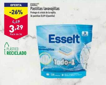 ALDI Esselt pastillas lavavajillas oferta