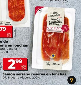 Dia Jamón Serrano Reserva En lonchas oferta