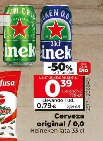 Dia Heineken 33cl Cerveza Original oferta