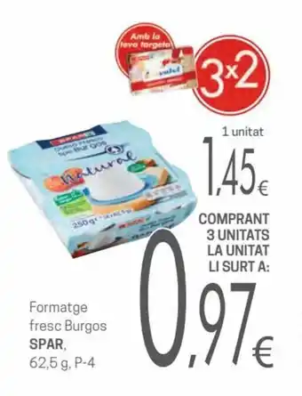 Valvi Supermercats Spar Formatge Fresc Burgos oferta