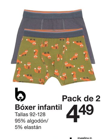 Zeeman Boxer Infantil oferta