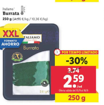 Lidl Burrata oferta