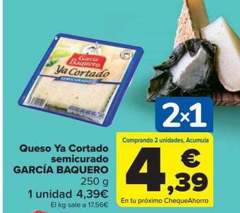 Carrefour Queso ya cortado semicurado garcía baquero oferta