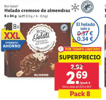 Lidl Helado Cremoso de Almendras oferta