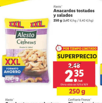 Lidl Anacardos Tostados y Salados oferta