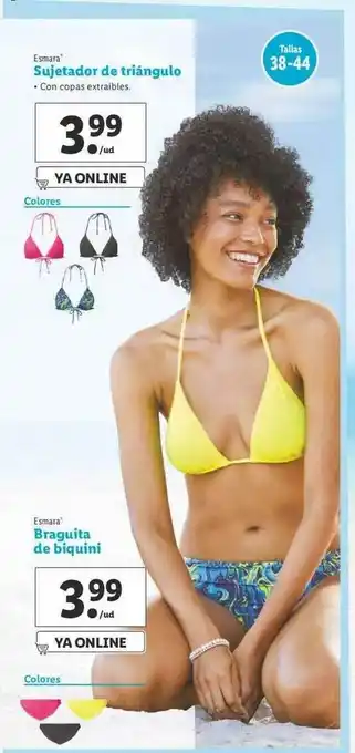Lidl Esmara Sujetador De Triangulo, Braguita De Biguini oferta