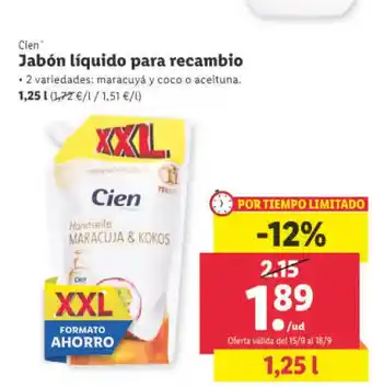 Lidl Clem Jabón Liquido Para Recambio oferta