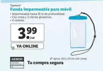 Lidl Topmove Funda Impermeable Pra Móvil oferta