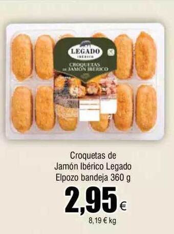 FROIZ Croquetas de jamón ibérico legado elpozo bandeja oferta