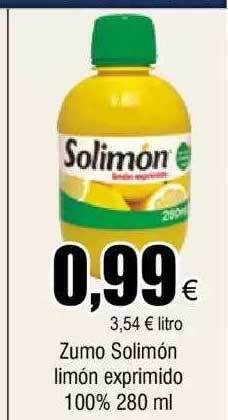 FROIZ Zumo solimón limón exprimido 100% oferta