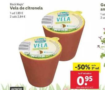 Lidl Block Magic Vela De Citronela oferta