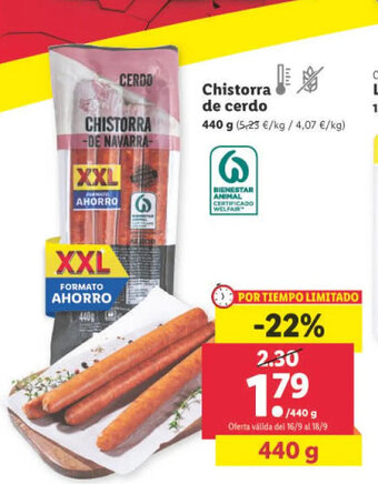 Lidl Chistorra de Cerdo oferta