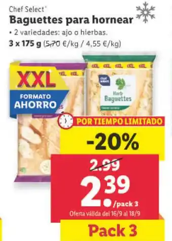 Lidl Baguettes Para Hornear oferta